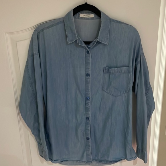 Moussy vintage denim shirt - Live In The Moment - Large - Picture 2 of 4